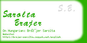 sarolta brajer business card